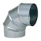 Imperial Imperial 9 in. D X 9 in. D Adjustable 90 deg Galvanized Steel Furnace Pipe Elbow GV0305-C - alternate 1